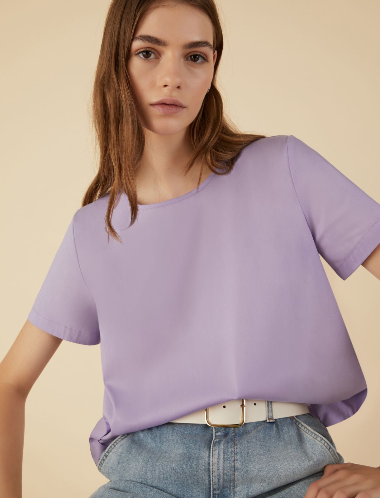 Poplin blouse - Lilac - Marina Rinaldi - 3