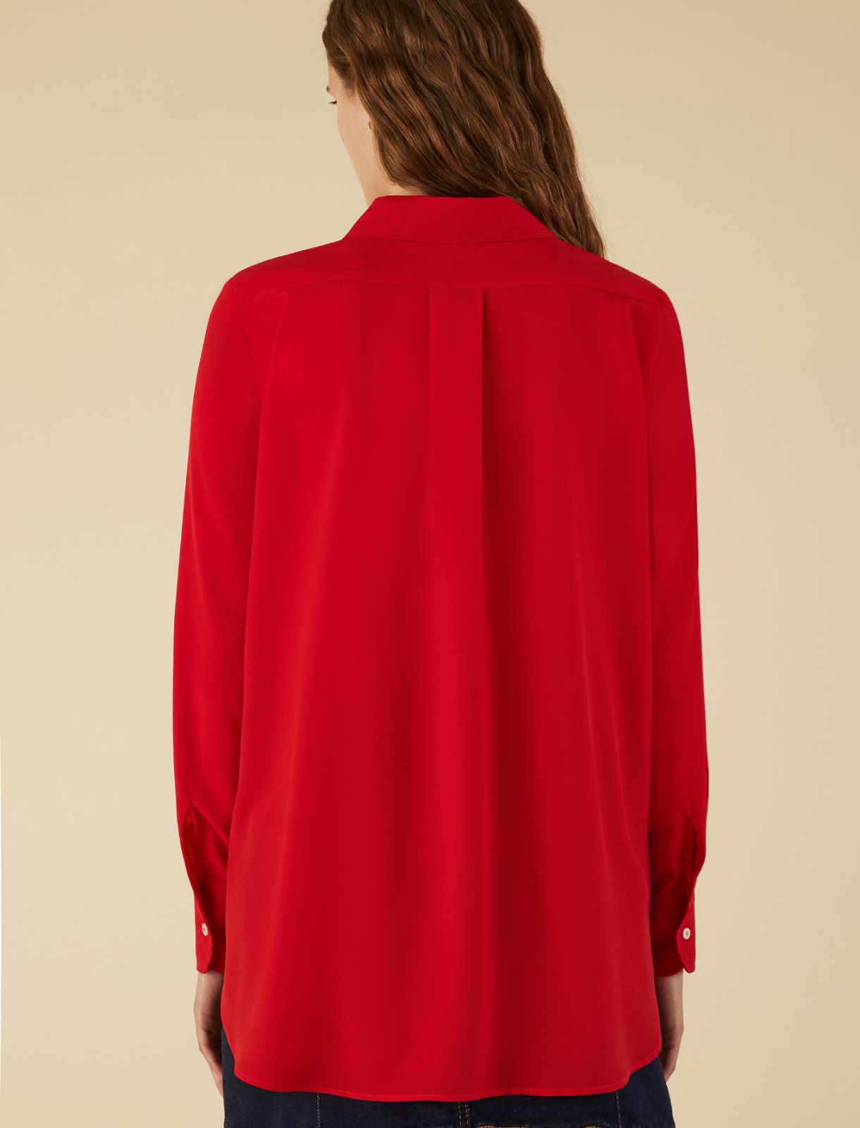 Crepe shirt - Red - Marina Rinaldi - 2
