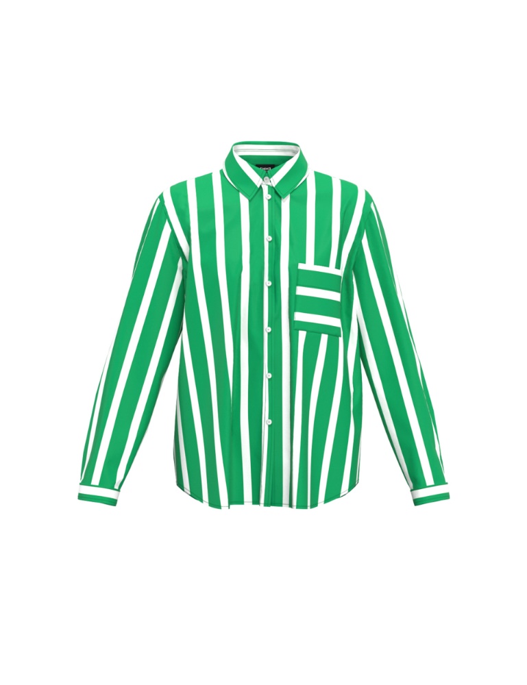 Camisa de algodón - Verde bandera - Emme  - 2