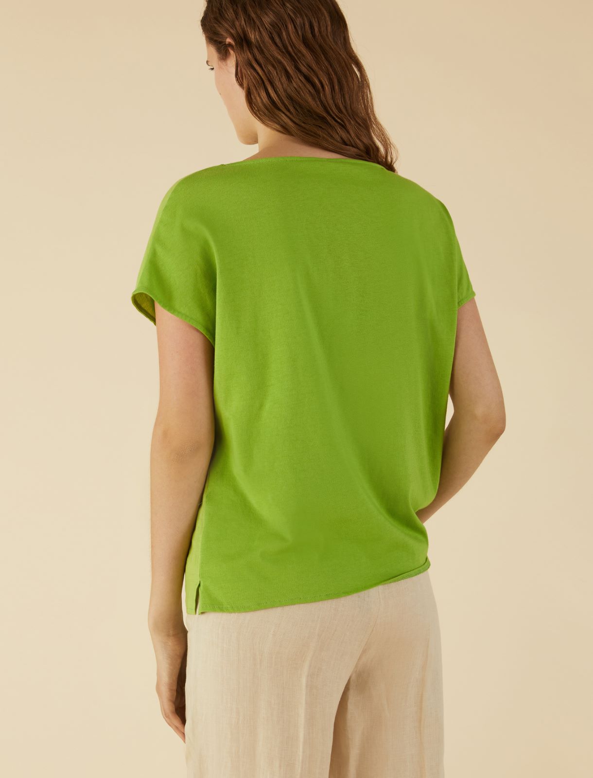 Linen blouse - Green - Marella - 2