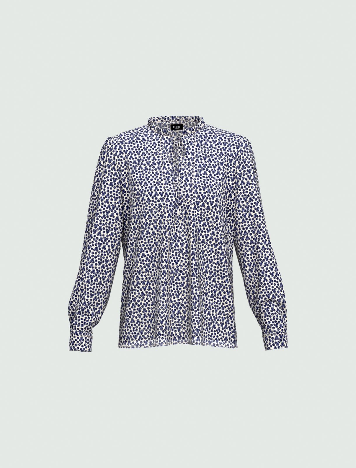 Dotted Swiss blouse - Navy - Emme 