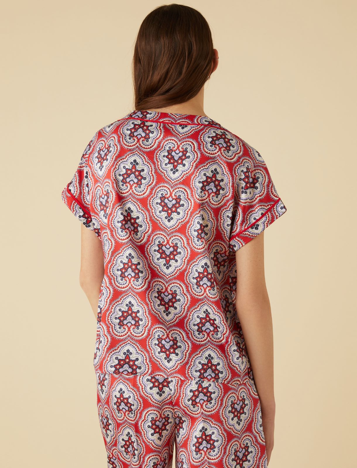 Patterned blouse - Red - Marella - 2