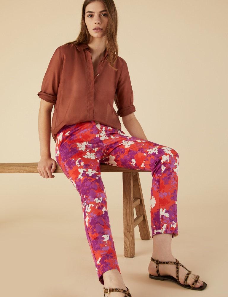 Slim trousers - Coral - Emme 