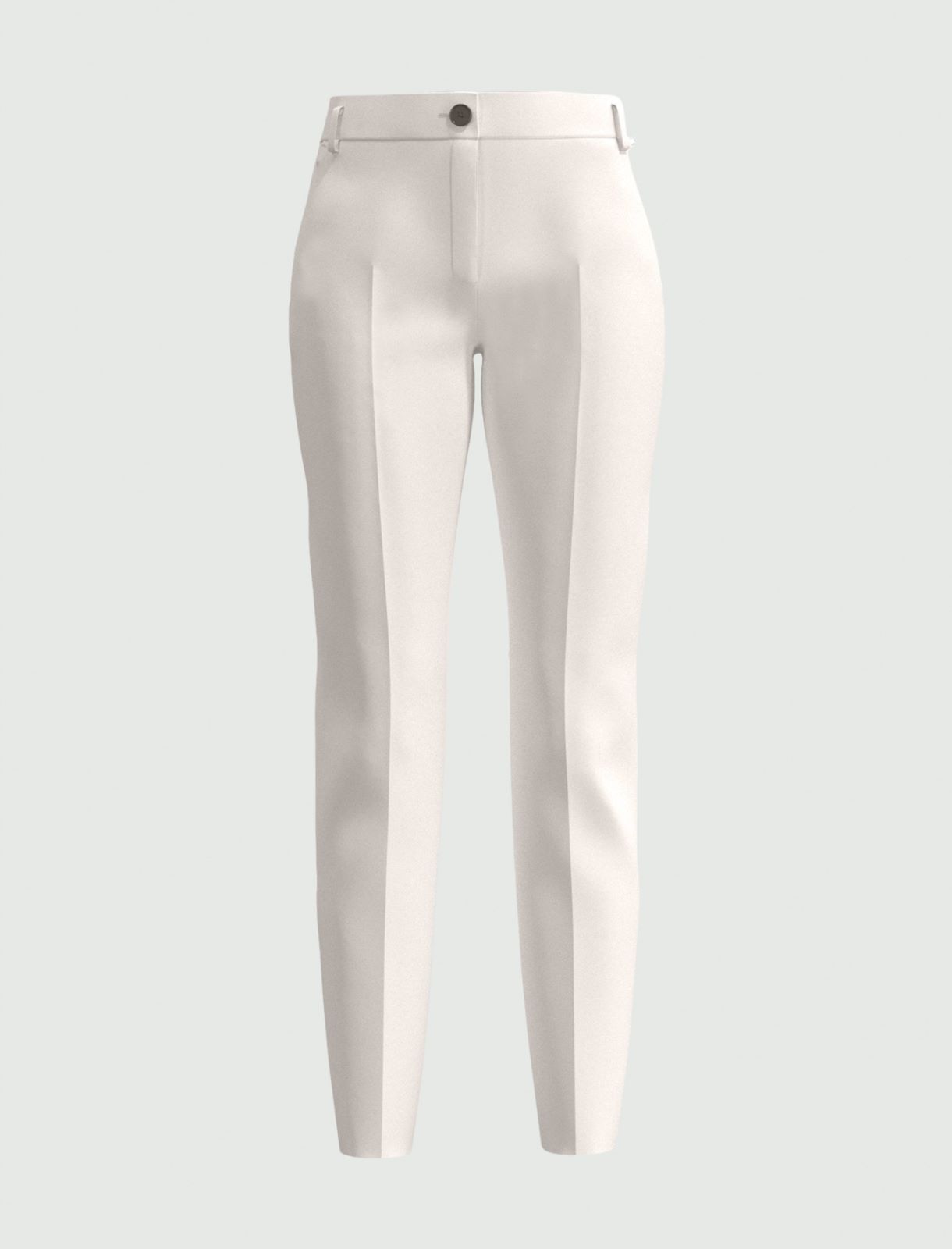 Satin trousers - White - Marella - 4