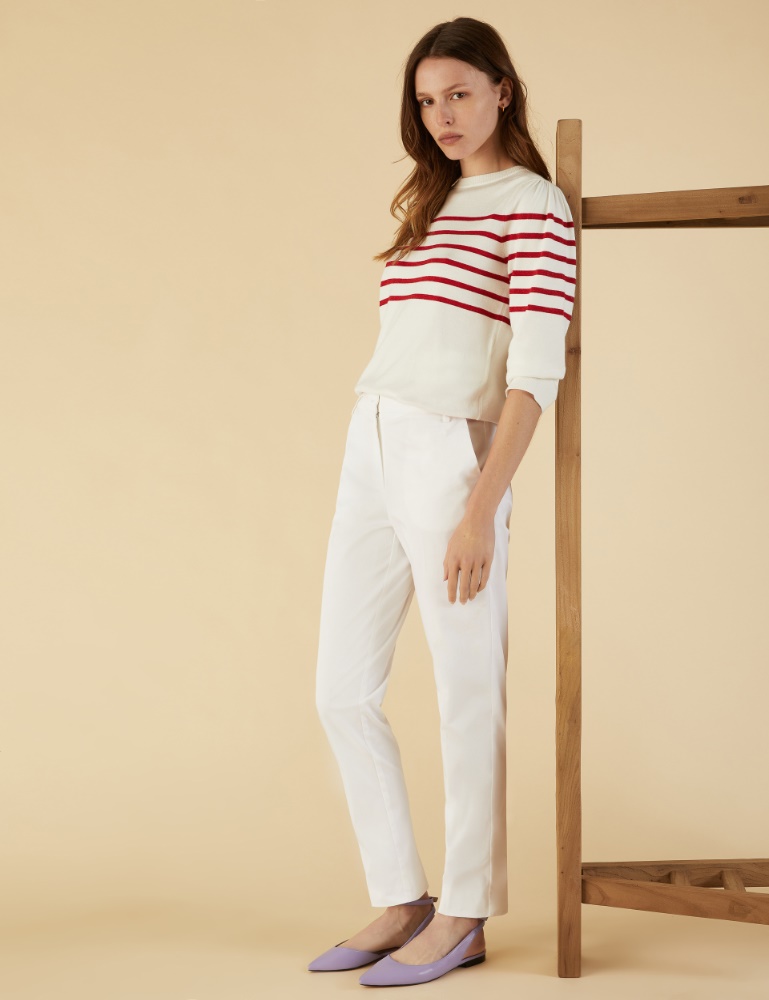 Satin trousers - White - Emme 