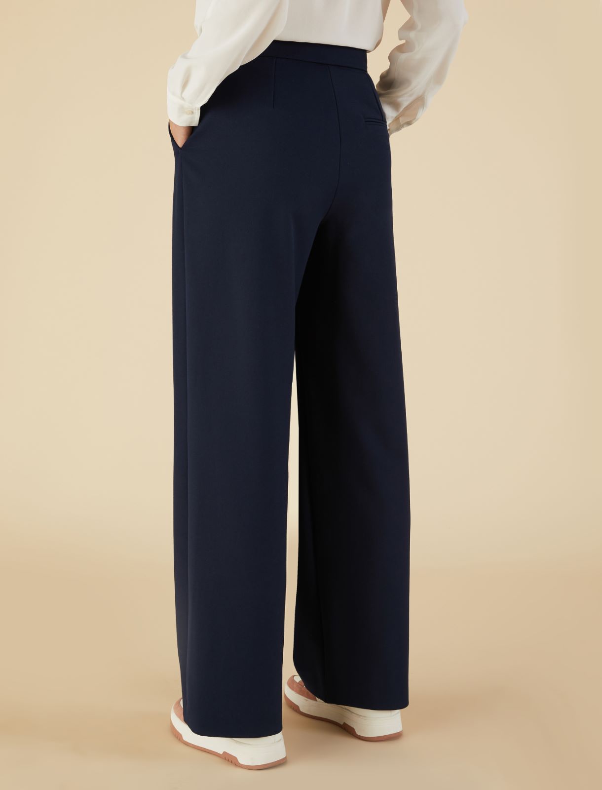 Wide trousers - Navy - Marella - 2