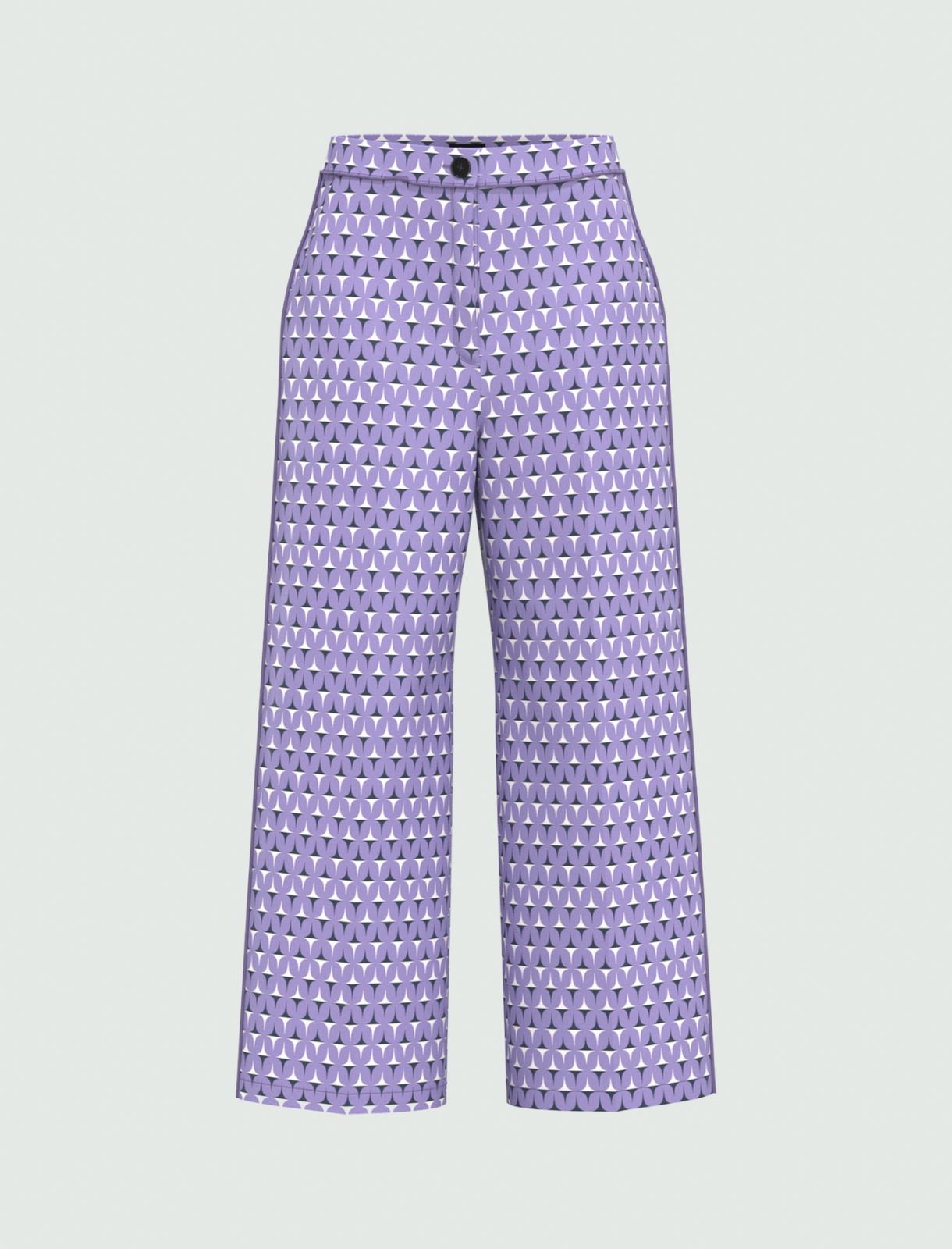 Patterned trousers - Lilac - Marella - 4