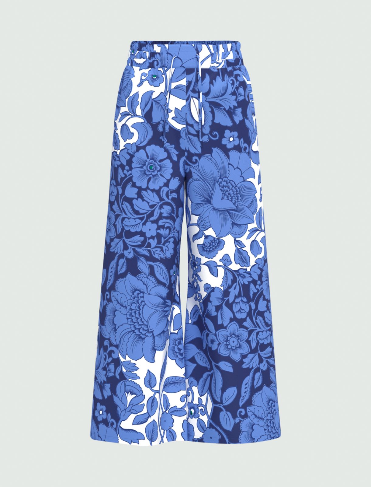 Pantalon en satin - Bleu - Marella - 4