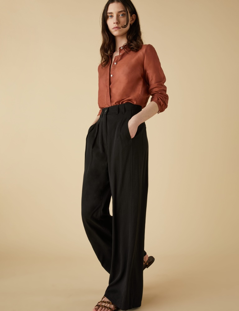 Darted trousers - Black - Emme 