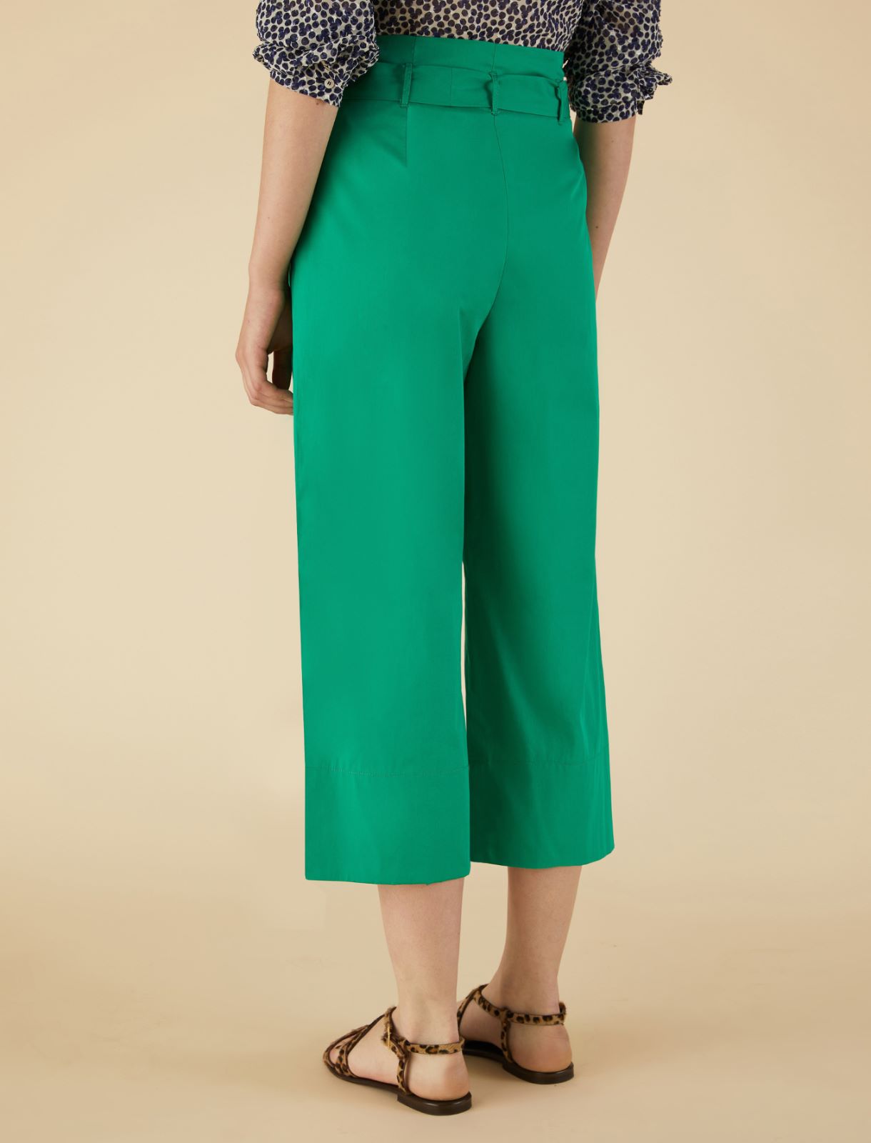 Cotton trousers - Green - Marella - 2