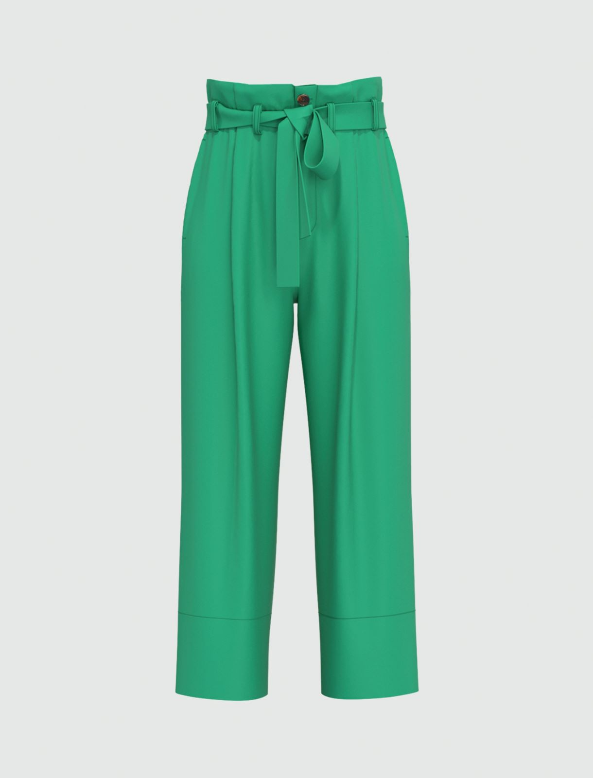 Cotton trousers - Green - Marella - 4