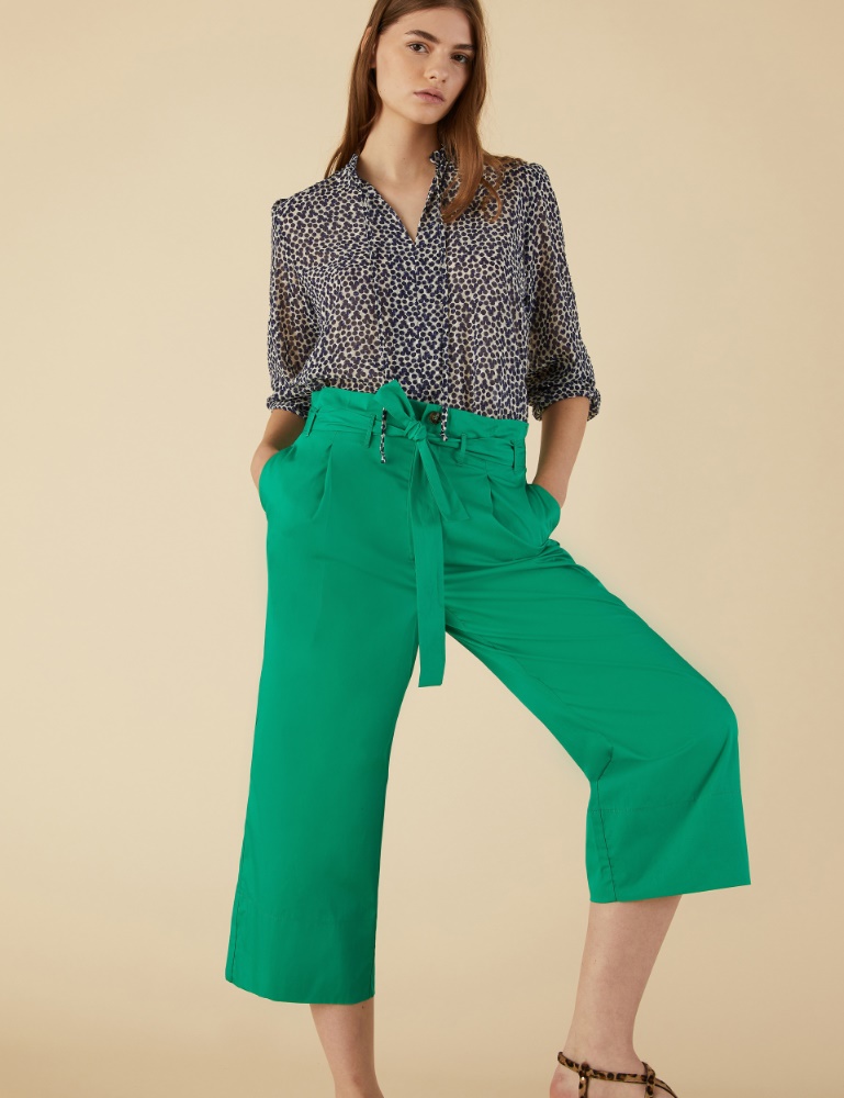 Cotton trousers - Green - Emme 