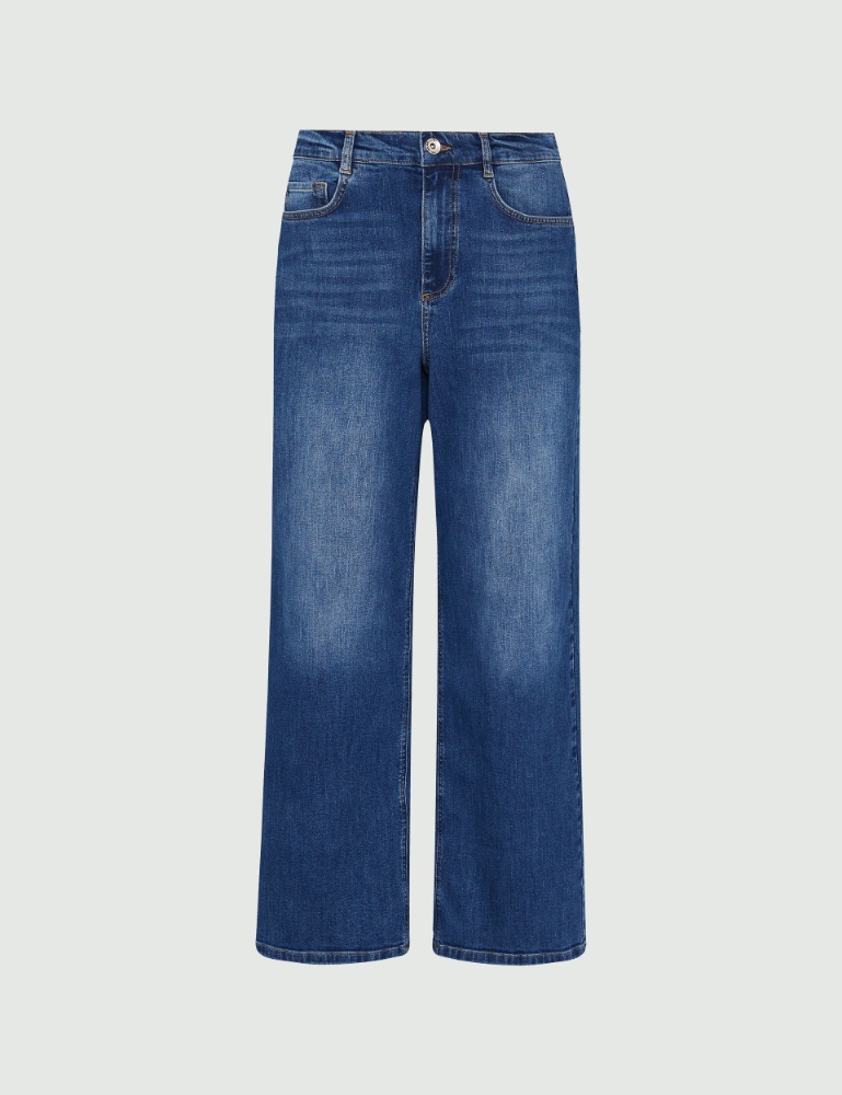 Jean jambe large - Bleu jeans - Emme  - 2