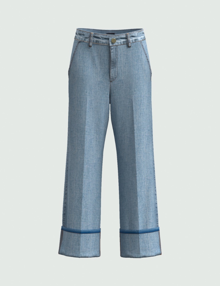 Jean wide leg - Bleu jeans - Emme  - 2