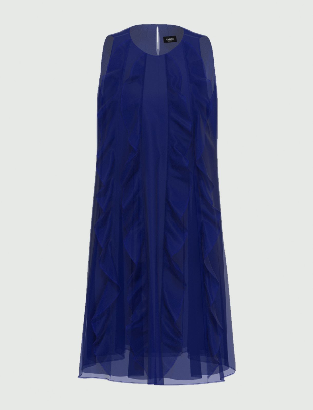 Kleid mit Rüschen - Lichtblau - Emme 