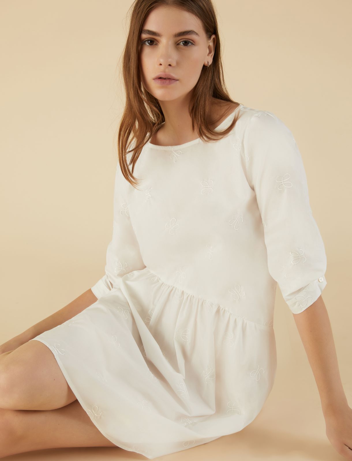 Cotton dress - White - Marina Rinaldi - 3