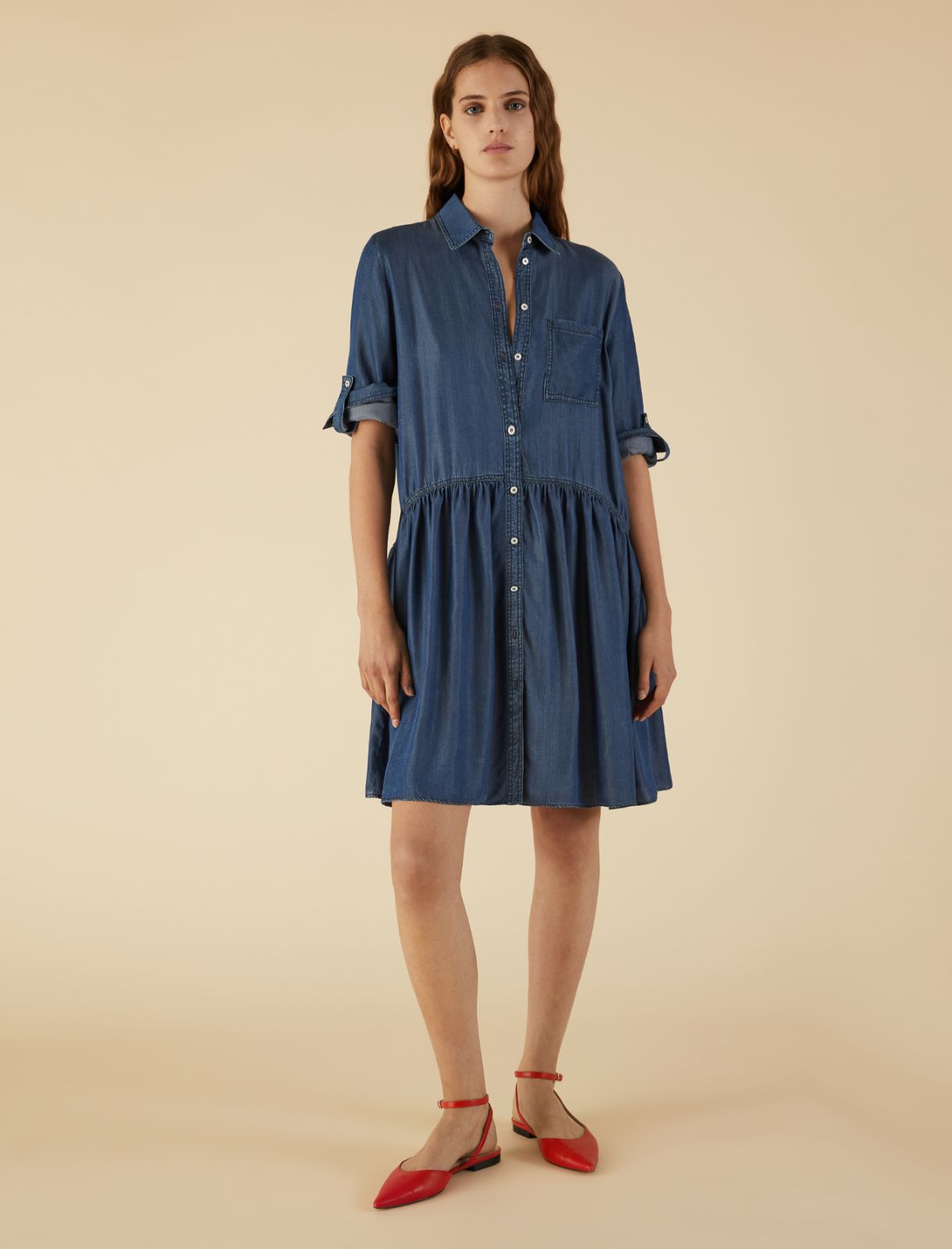 Shirt dress - Blue jeans - Marina Rinaldi