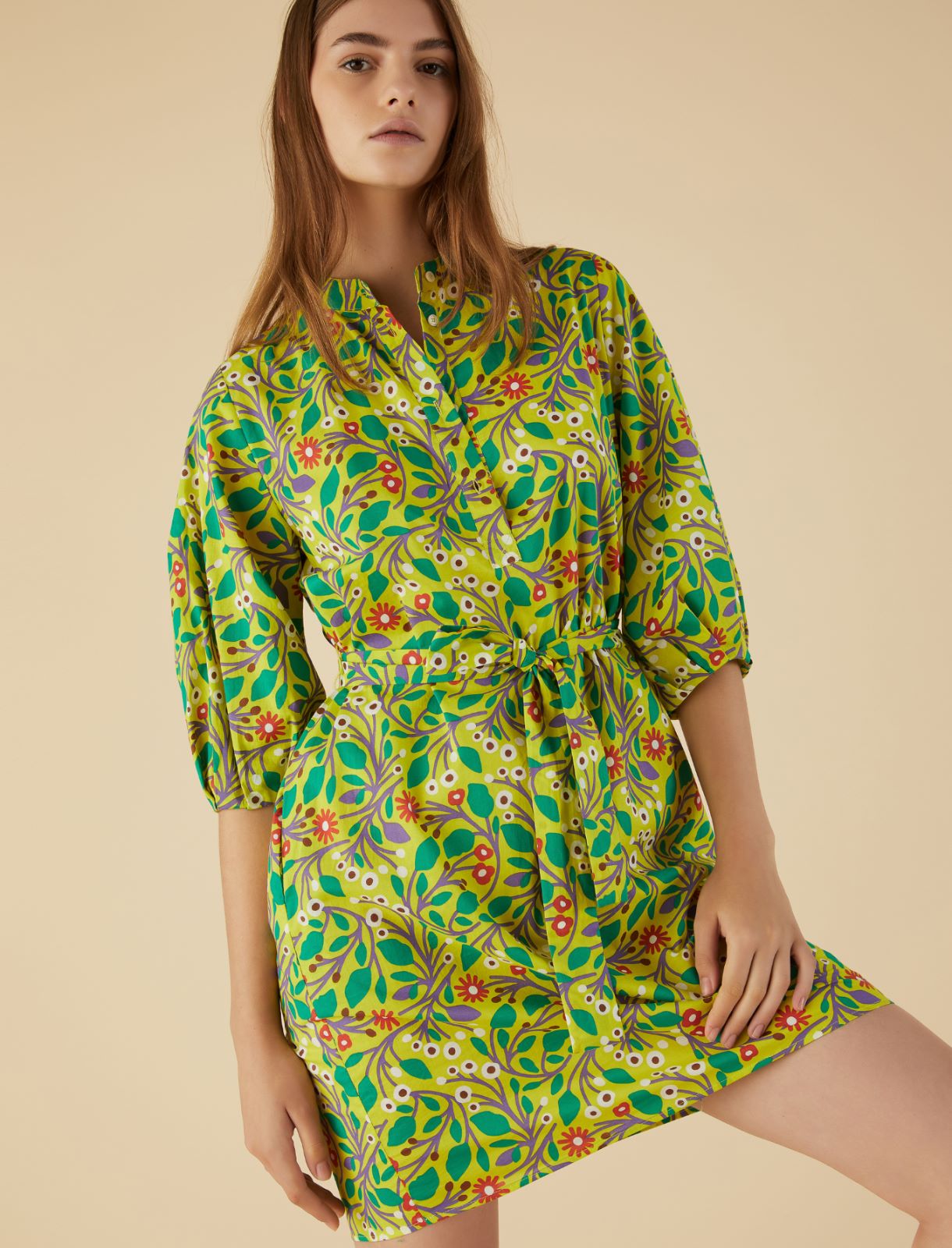 Kleid aus Baumwolle  - Gelb - Marella - 3