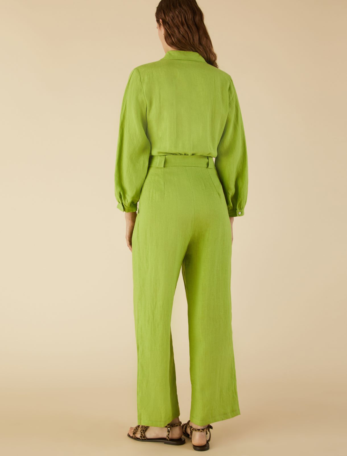 Linen jumpsuit - Green - Marella - 2