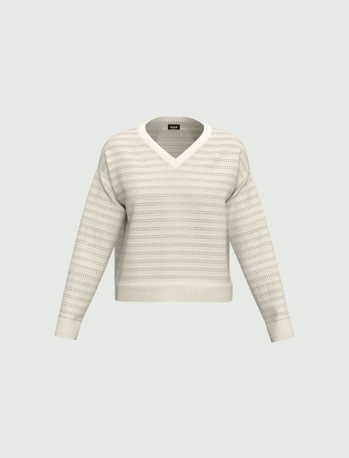 V-neck sweater - White - Emme 