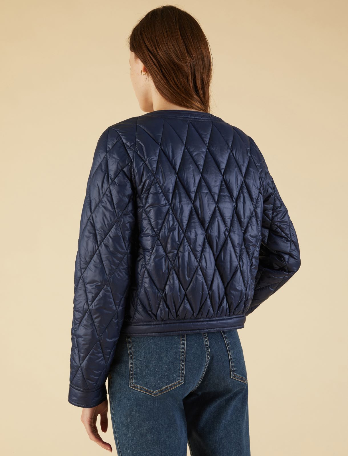 Quilted bomber jacket - Navy - Marella - 2