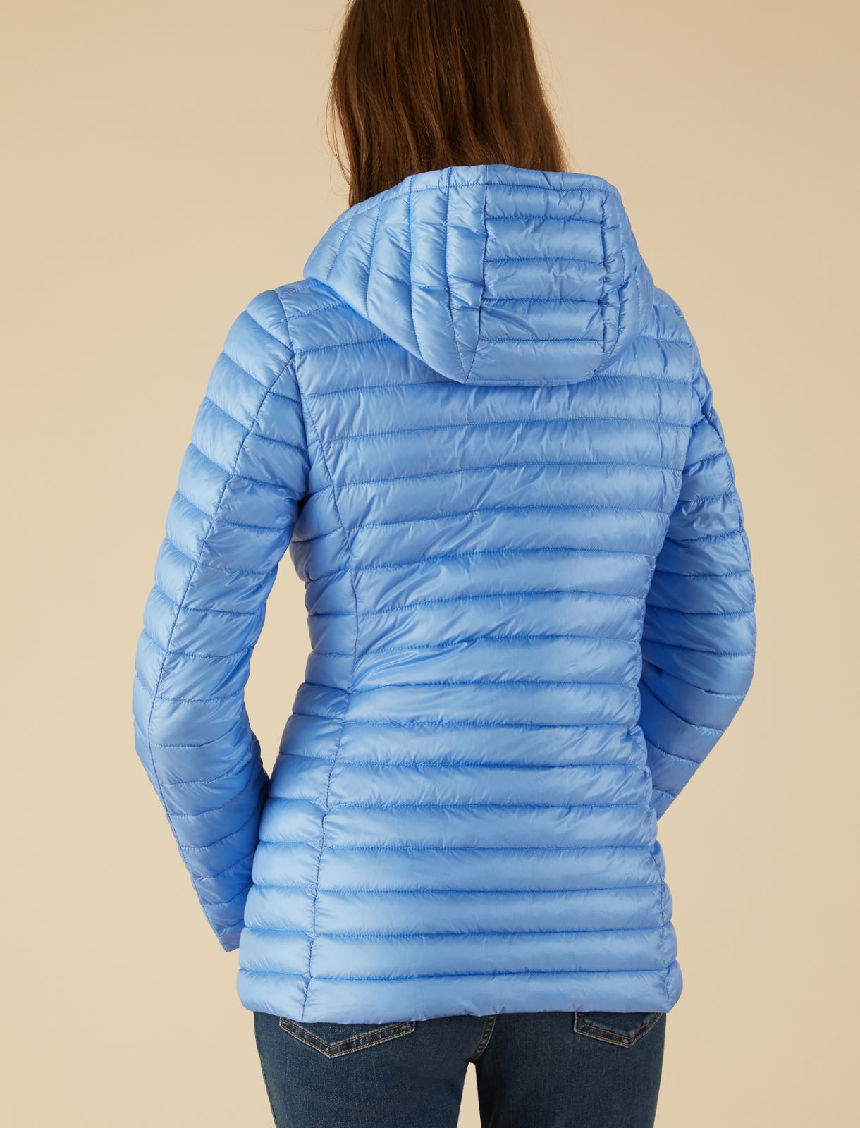 Hooded down jacket - Light blue - Marella - 2
