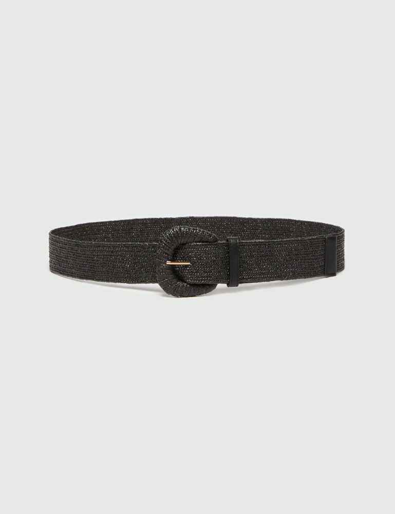 Raffia belt - Black - Emme 