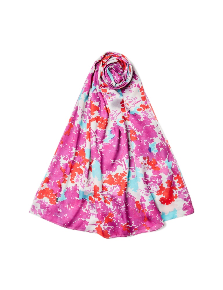 Patterned stole - White - Emme 