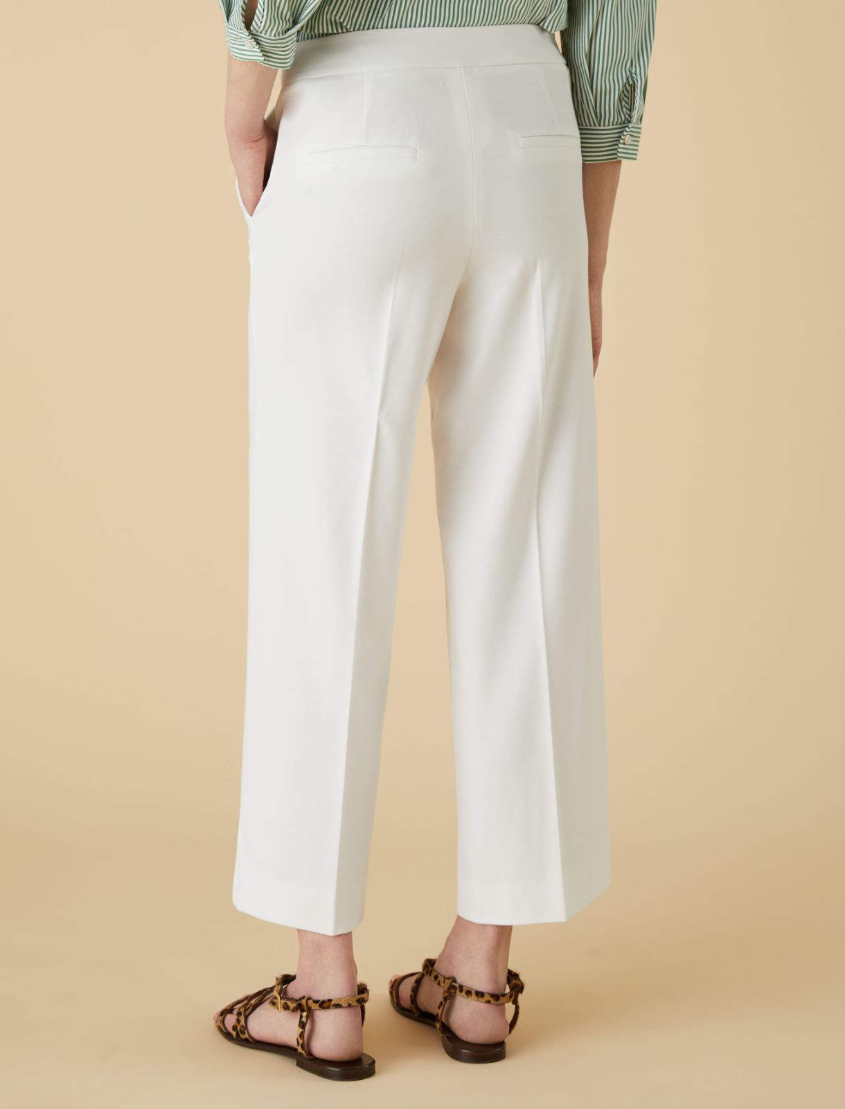 Jersey trousers - White - Marella - 2