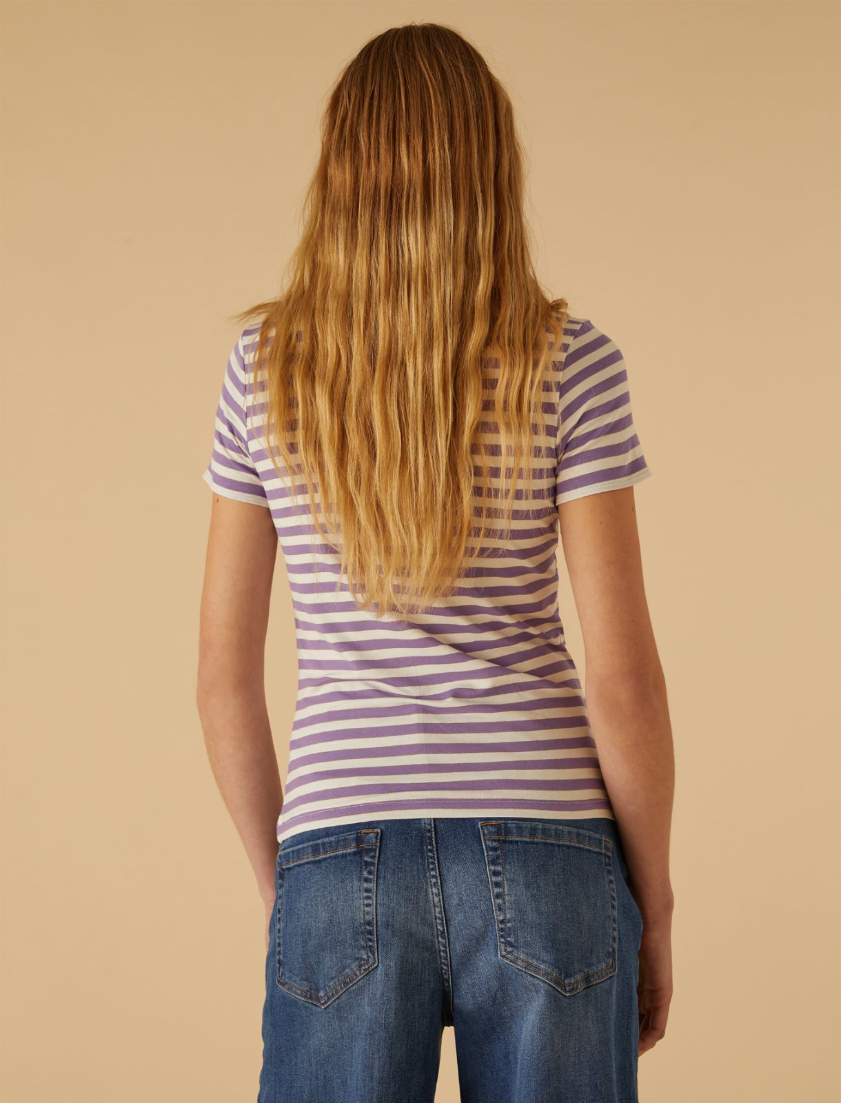 Striped T-shirt - Lilac - Marina Rinaldi - 2
