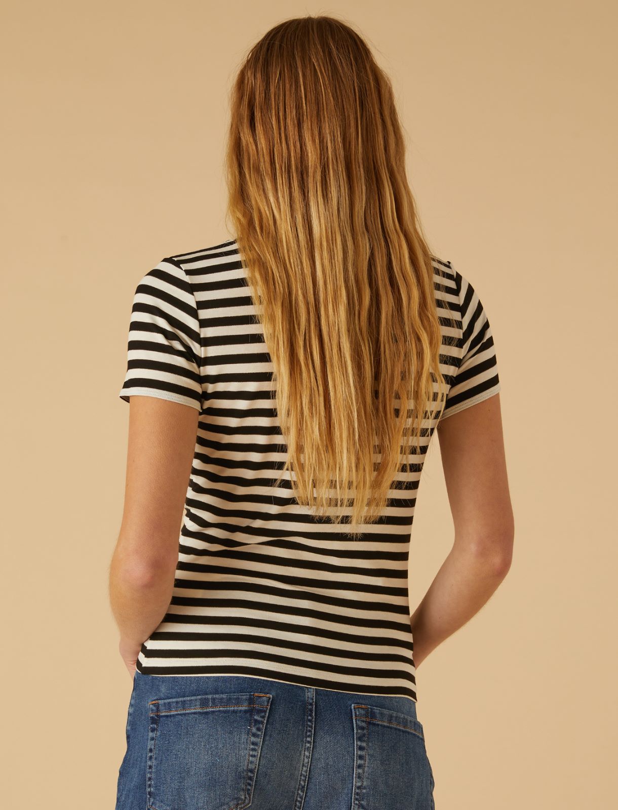 Striped T-shirt - Black - Marella - 2