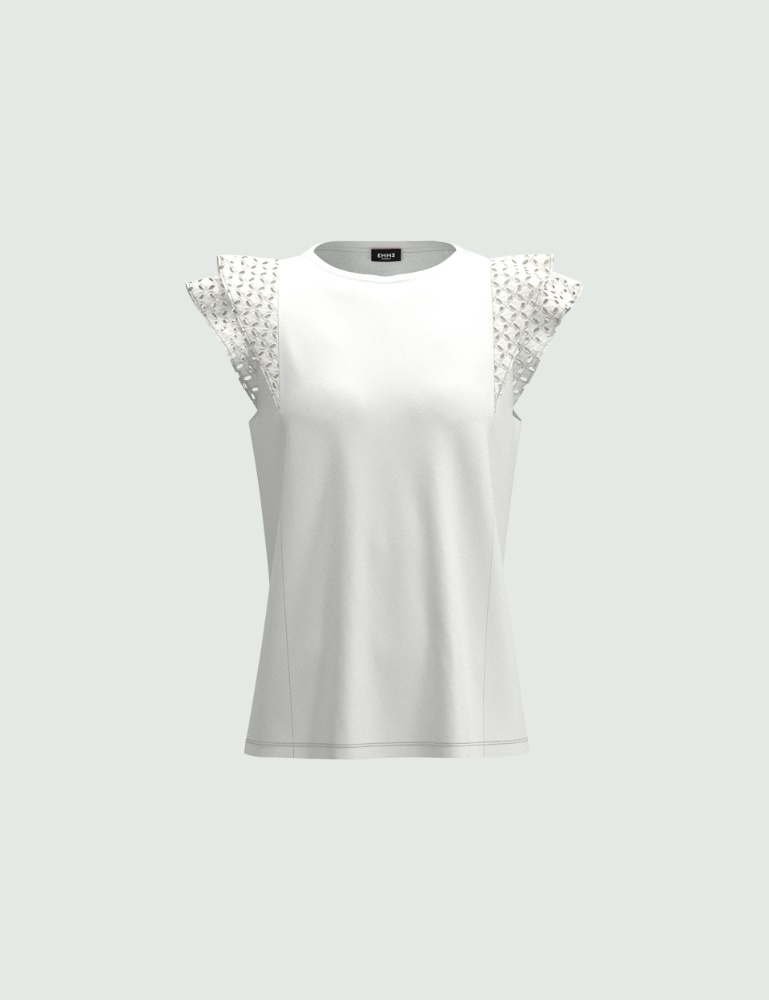 T-shirt en jersey - Blanc neutre - Emme  - 2