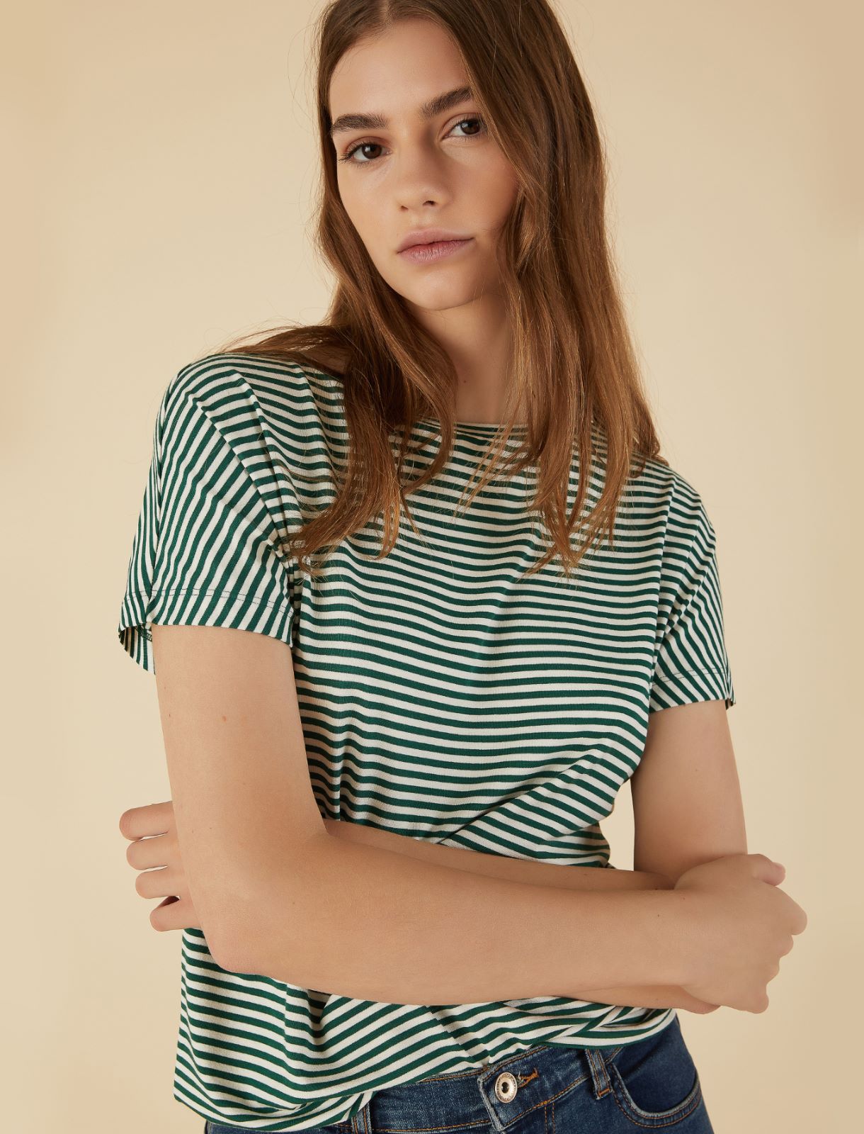 Jersey T-shirt - Green - Marina Rinaldi - 3