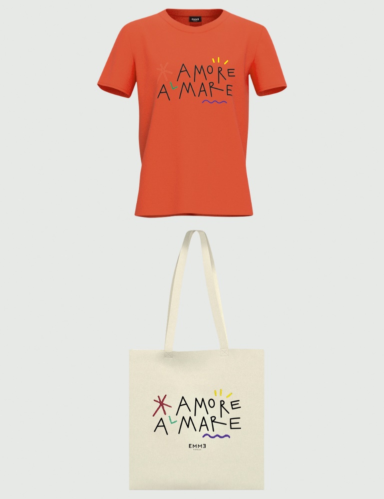T-shirt con stampa - Corallo - Emme  - 2