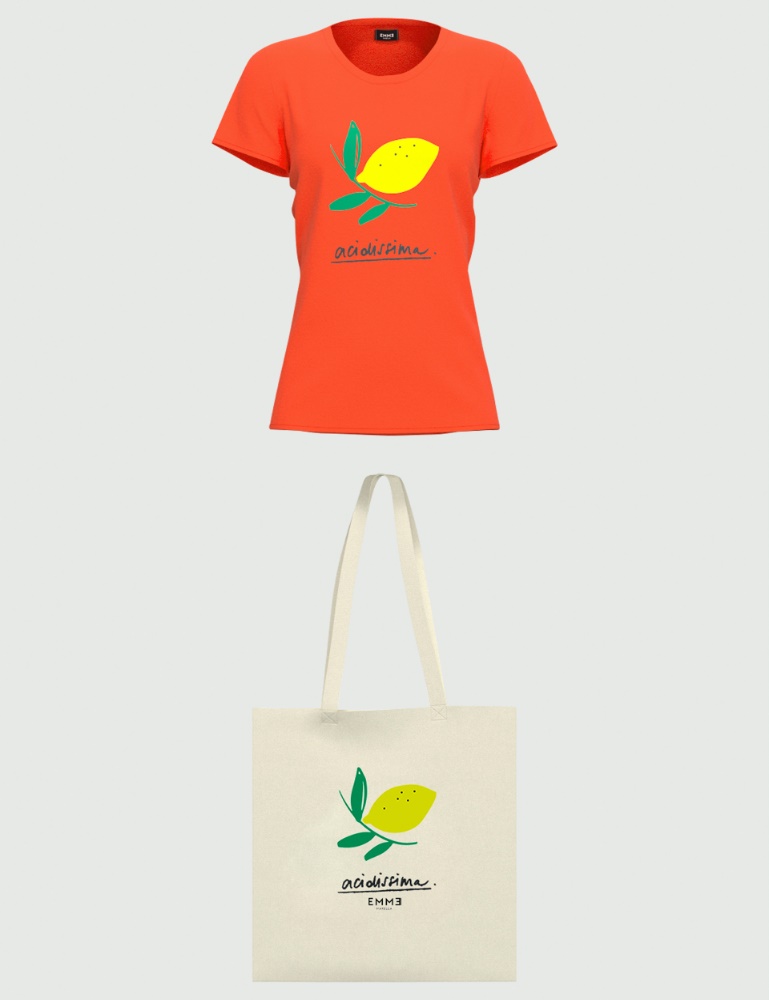 T-shirt avec imprimé - Corail - Emme  - 2