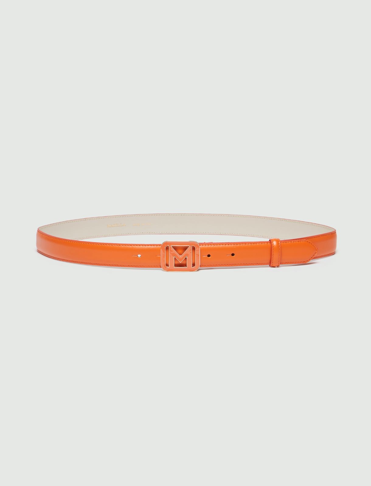 Leather belt - Orange - Marina Rinaldi