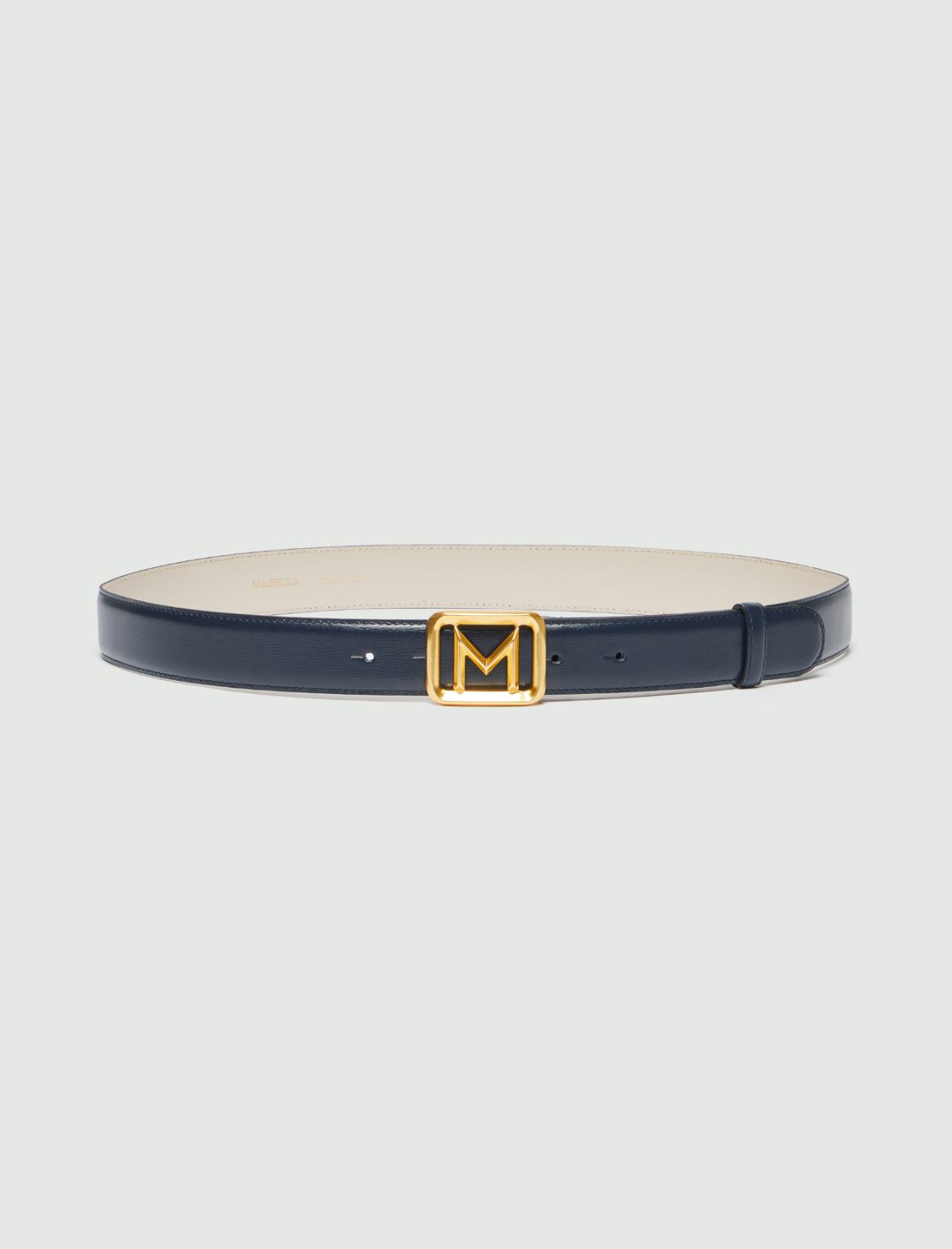 Leather belt - Navy - Marella - 2