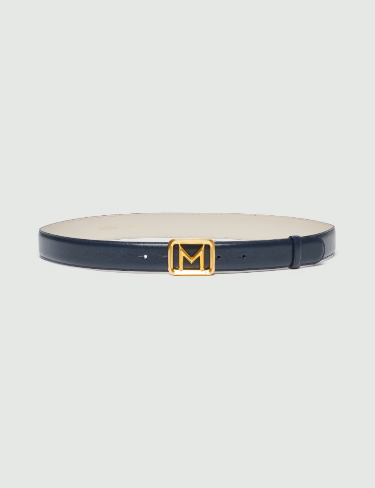 Leather belt - Navy - Marina Rinaldi