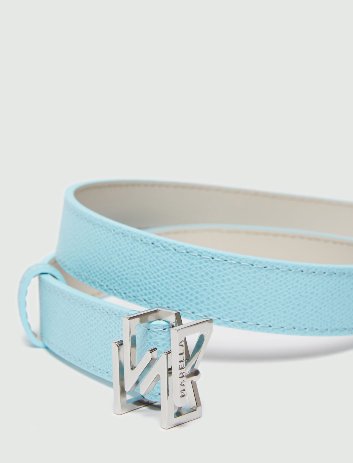 Leather belt - Sky blue - Marella - 2