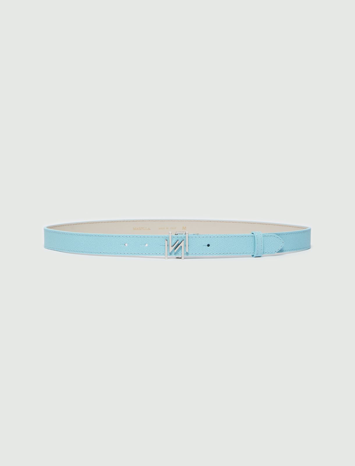 Leather belt - Sky blue - Marina Rinaldi