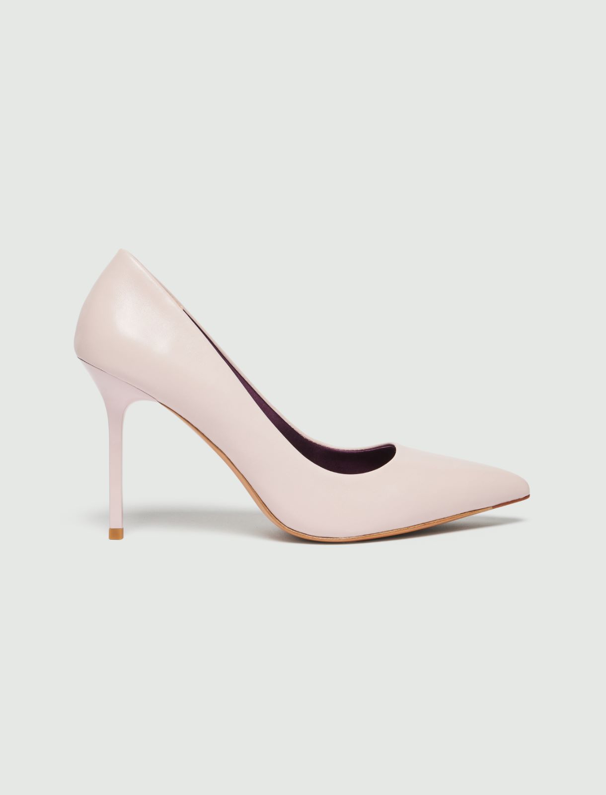 Leather court shoes - Pink - Marina Rinaldi