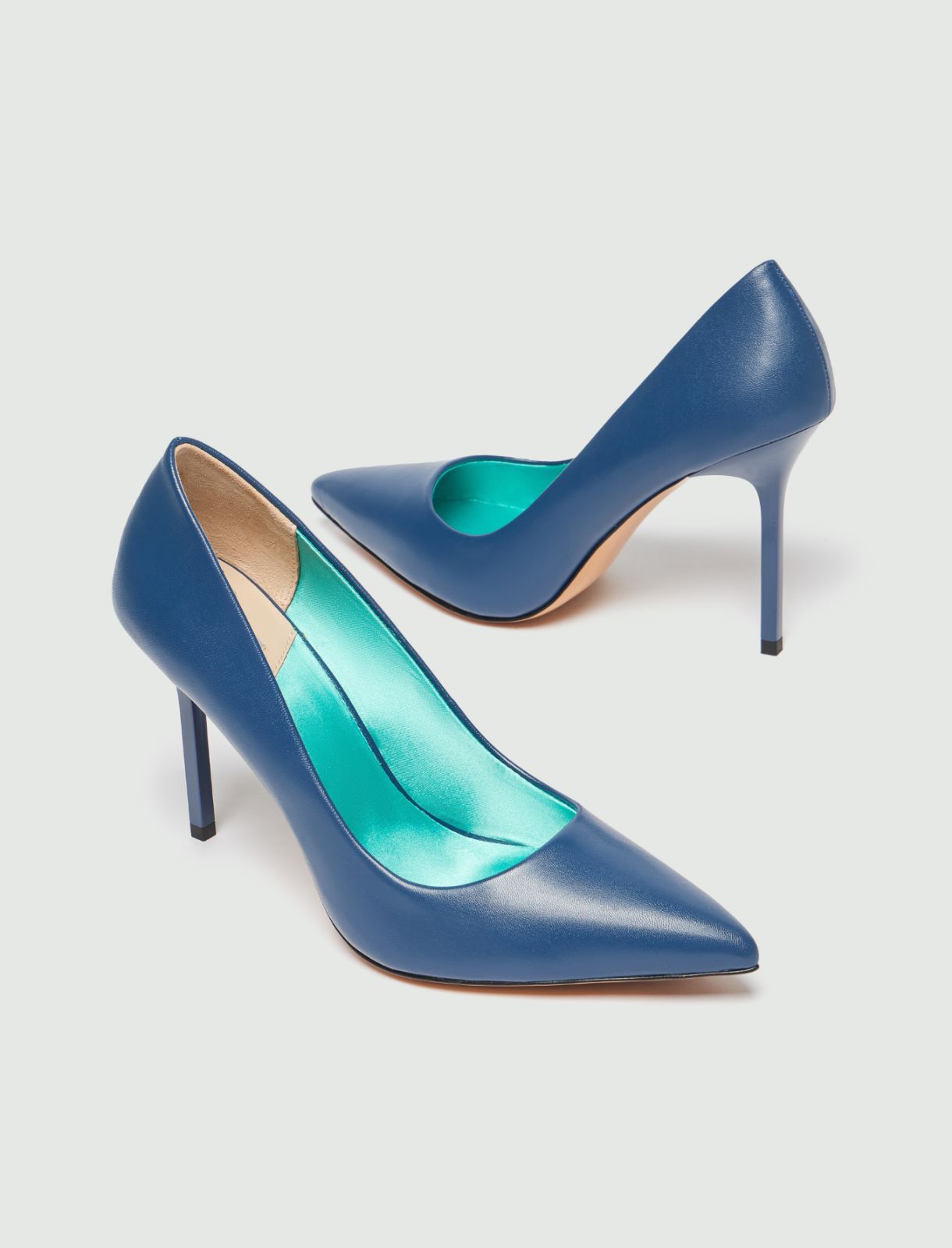 Zapato de salón de piel - Azul noche - Marella - 4