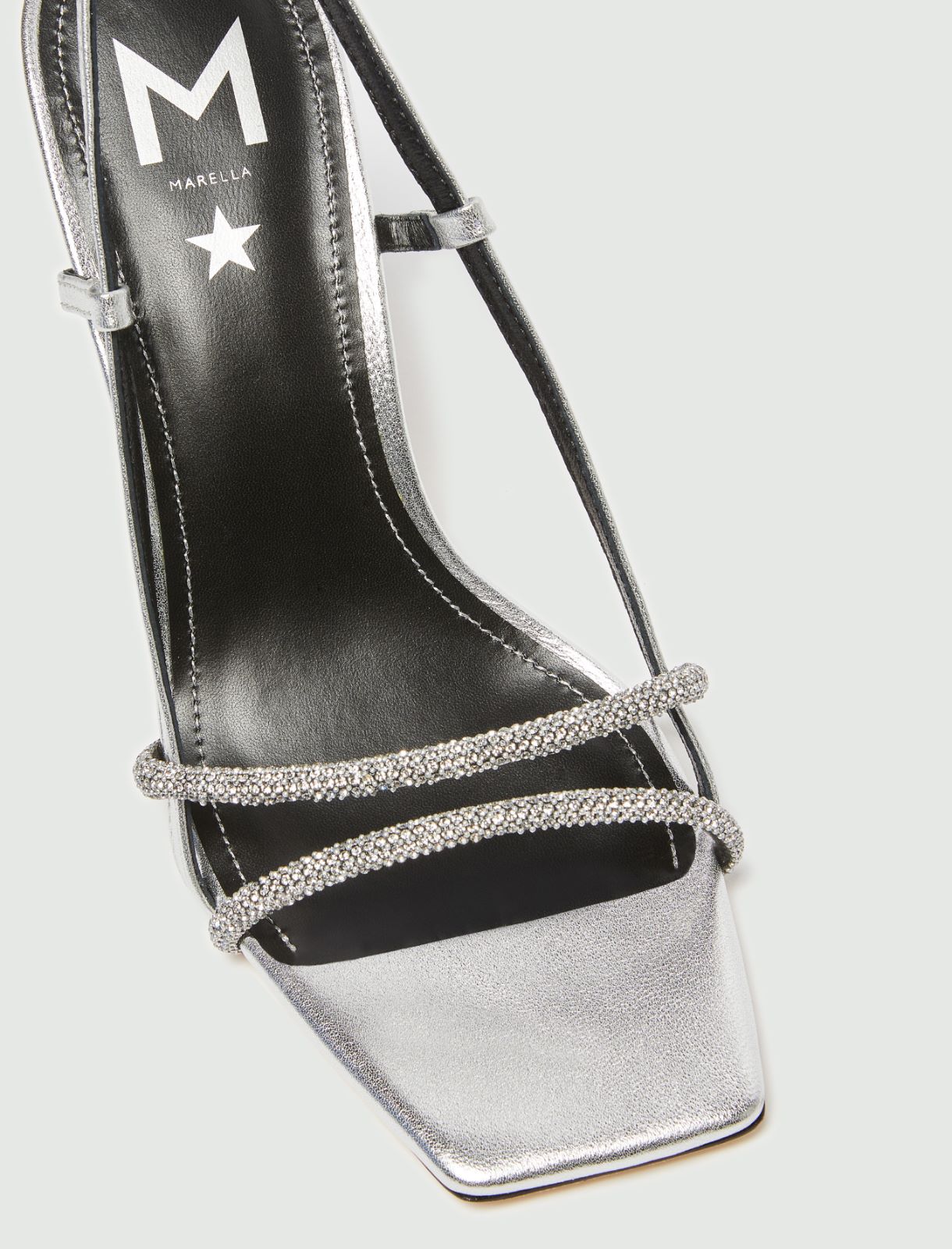 Rhinestone sandals - Silver - Marella - 4