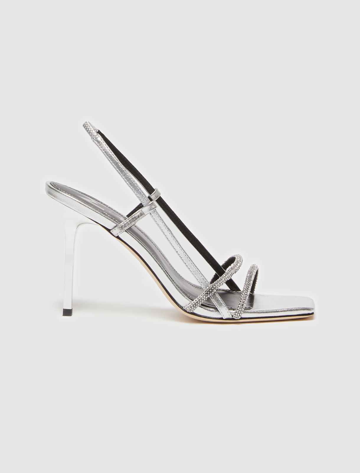 Rhinestone sandals - Silver - Marina Rinaldi