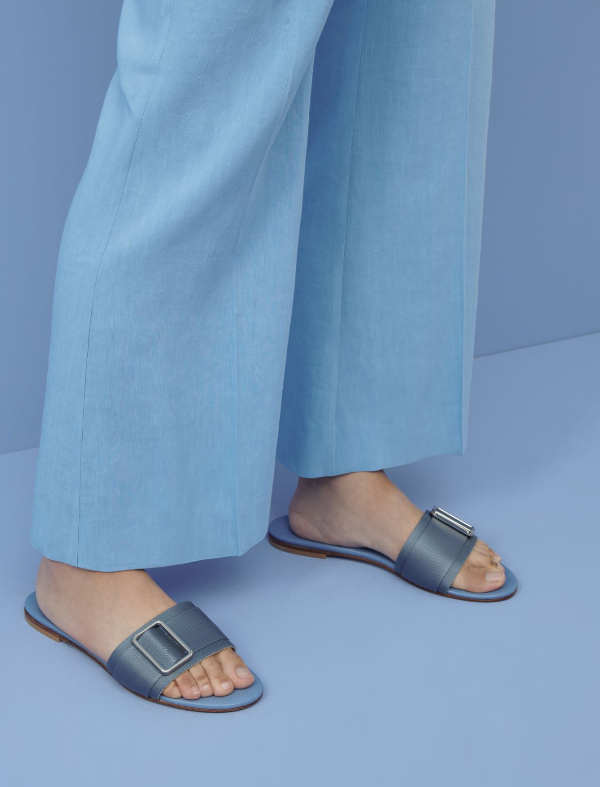 Fabric mules - Light blue - Marina Rinaldi - 5