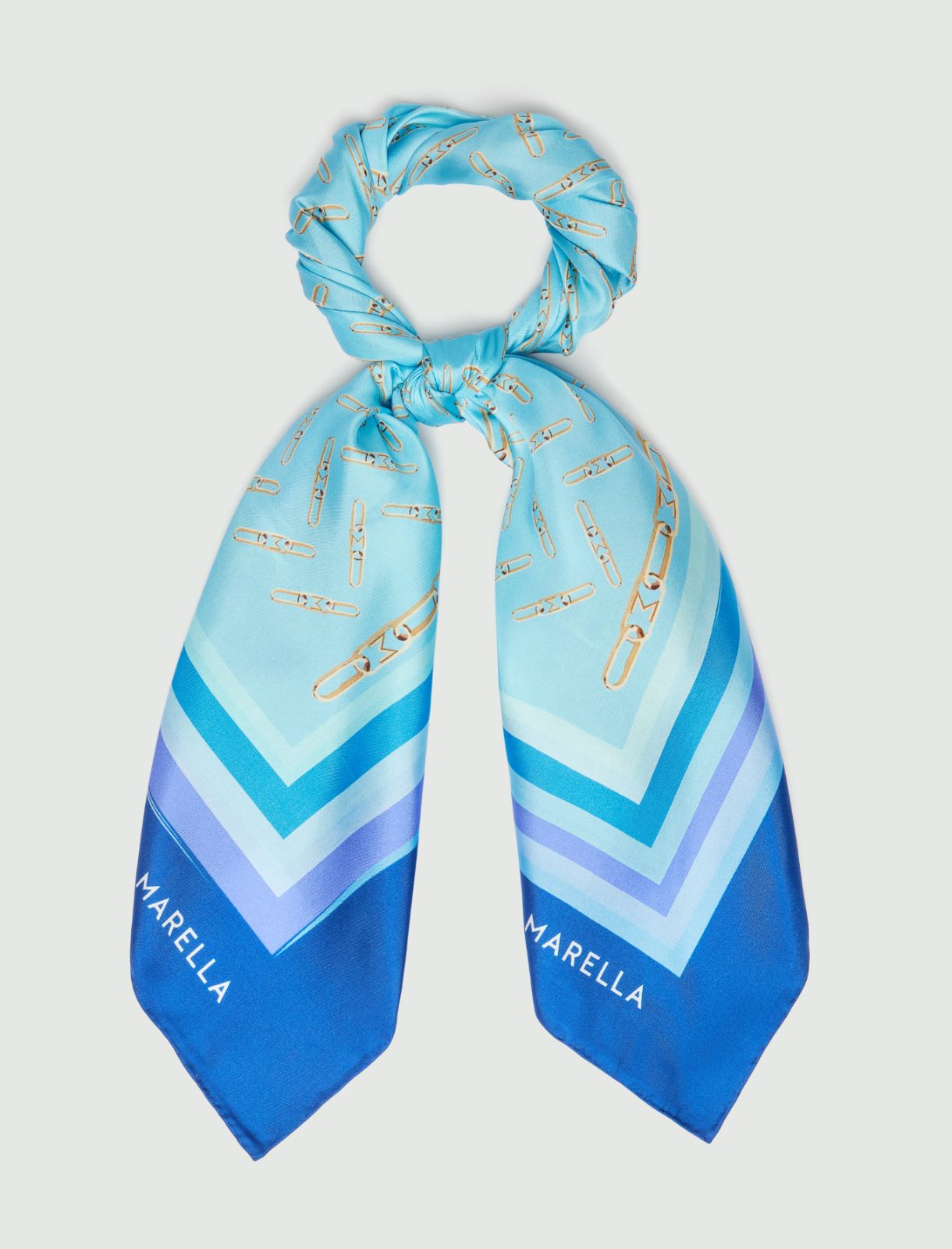 Logo neckerchief - Light blue - Marina Rinaldi