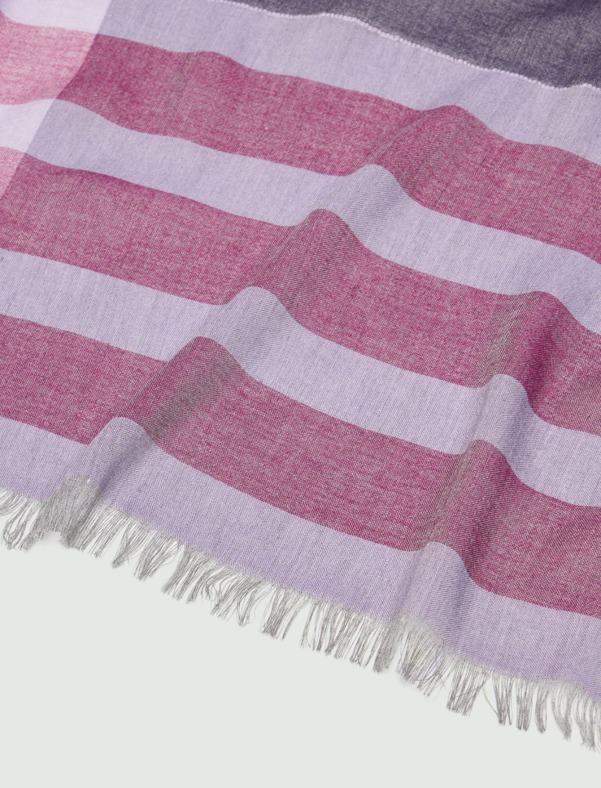 Striped stole - Purple - Marina Rinaldi - 2