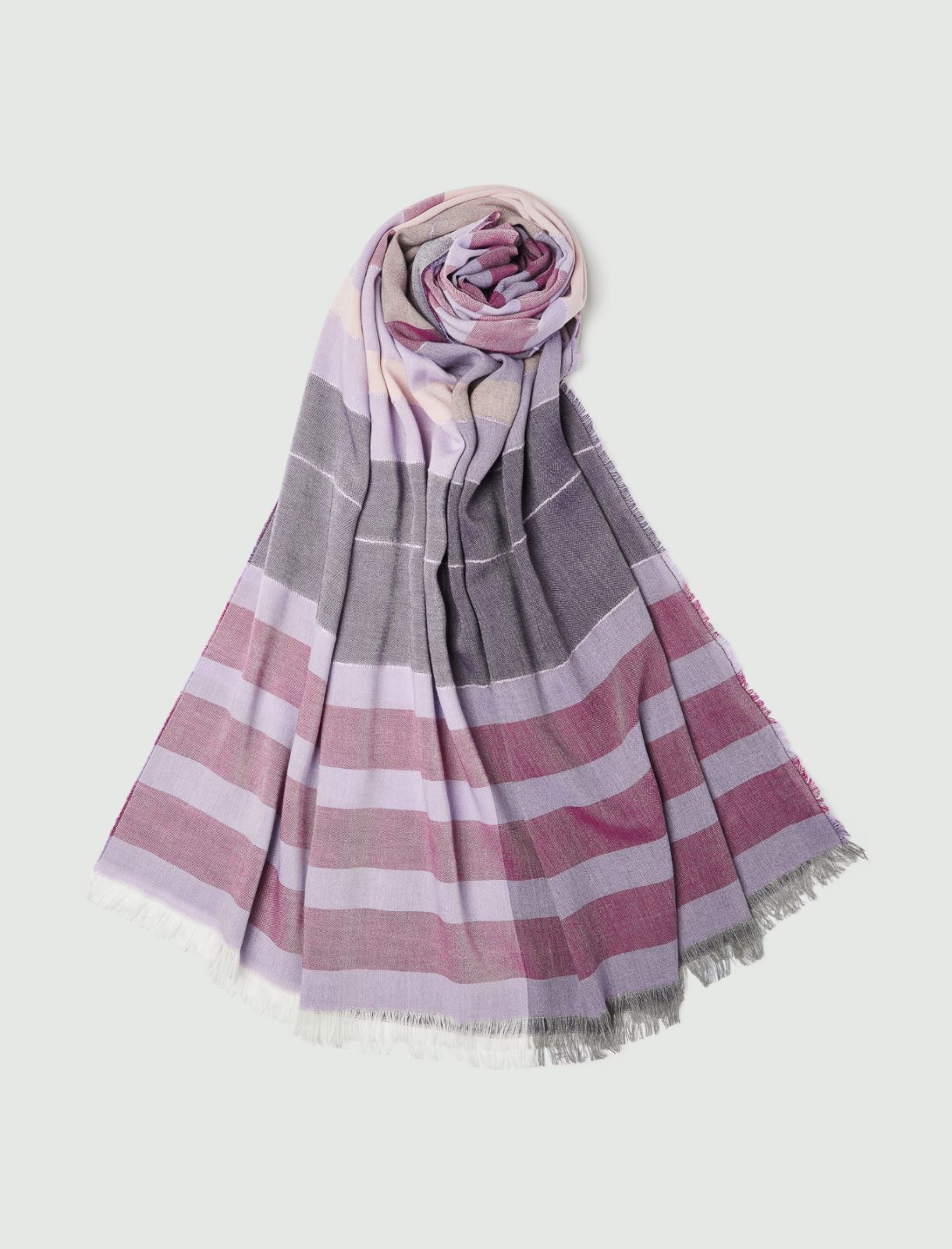 Striped stole - Purple - Marella