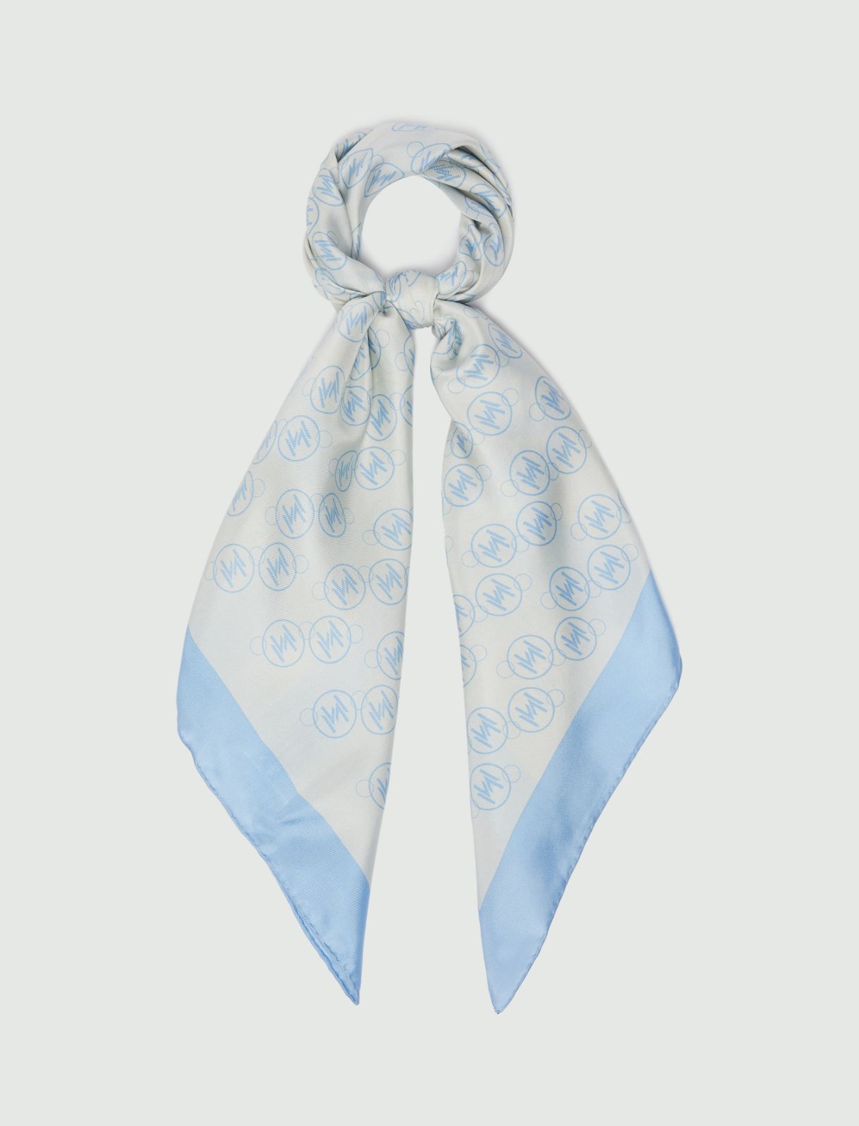 Silk neckerchief - Light blue - Marina Rinaldi