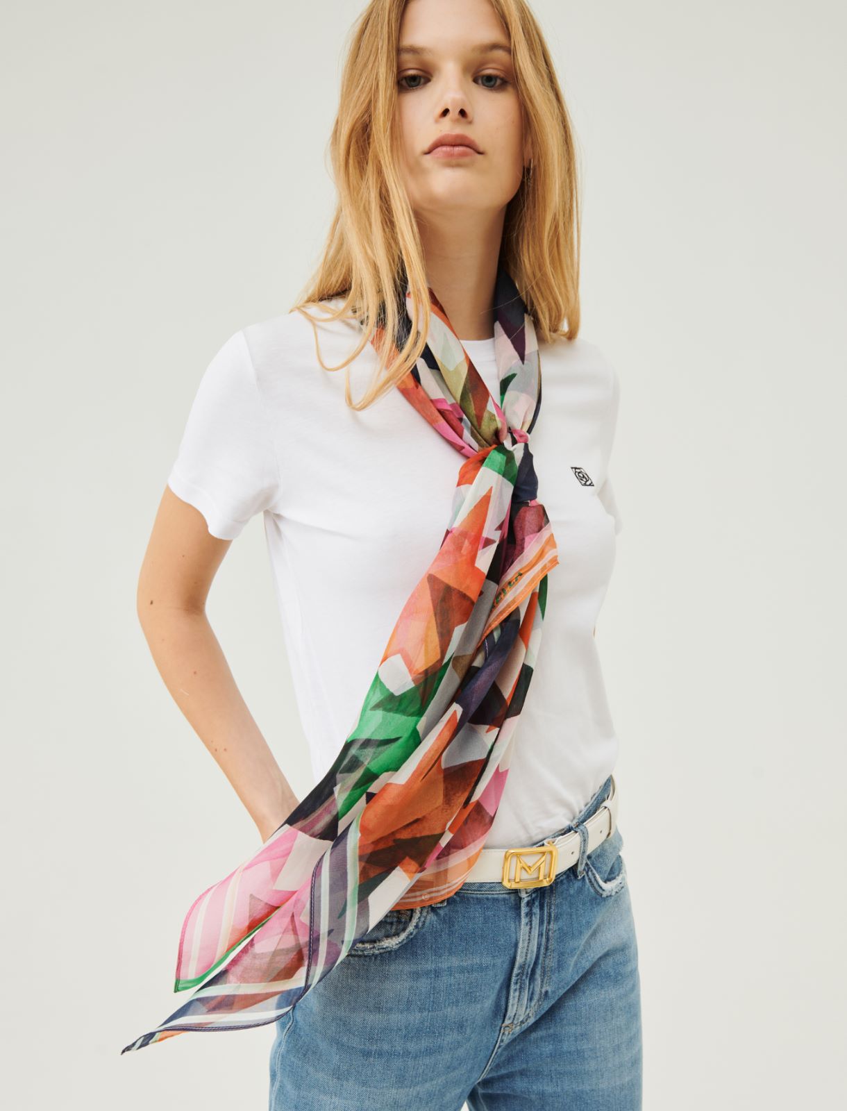 Silk neckerchief - Multicolour - Marina Rinaldi - 3